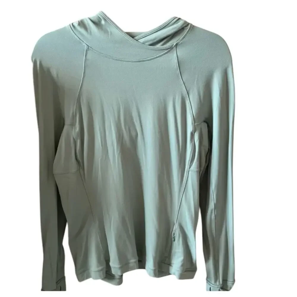 Lululemon It’s Rulu Run Long Sleeve Hoodie 4 Misty Glade Green Top Shirt